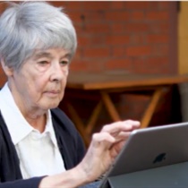 Picture of an older adult using a tablet